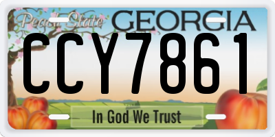 GA license plate CCY7861
