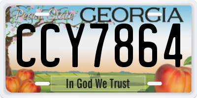 GA license plate CCY7864