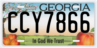 GA license plate CCY7866