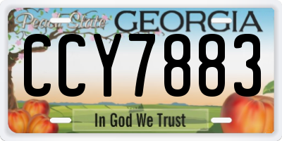 GA license plate CCY7883