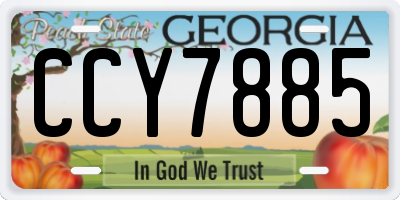 GA license plate CCY7885