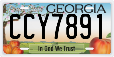 GA license plate CCY7891
