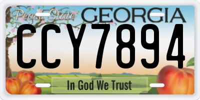 GA license plate CCY7894