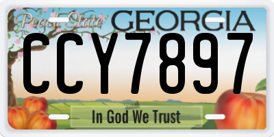 GA license plate CCY7897