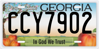 GA license plate CCY7902