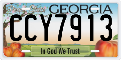 GA license plate CCY7913
