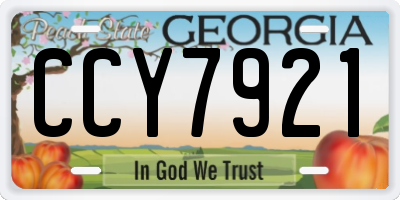 GA license plate CCY7921