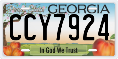 GA license plate CCY7924