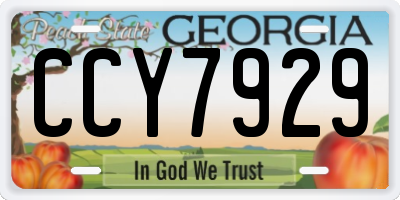 GA license plate CCY7929