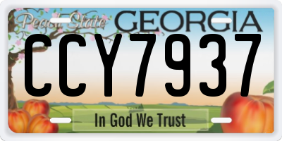 GA license plate CCY7937