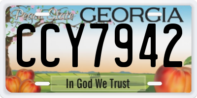 GA license plate CCY7942