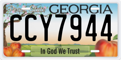 GA license plate CCY7944