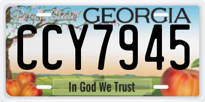 GA license plate CCY7945