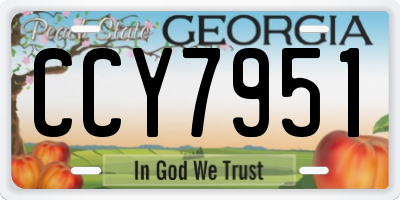 GA license plate CCY7951