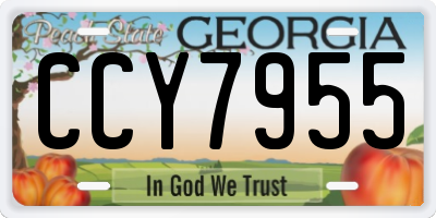 GA license plate CCY7955