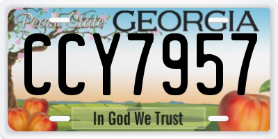 GA license plate CCY7957