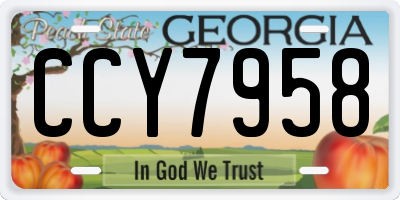 GA license plate CCY7958