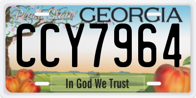 GA license plate CCY7964