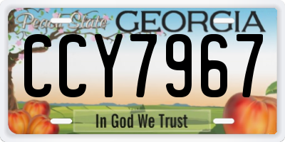GA license plate CCY7967
