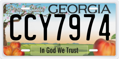 GA license plate CCY7974