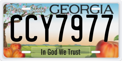 GA license plate CCY7977