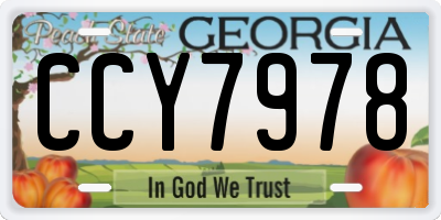 GA license plate CCY7978