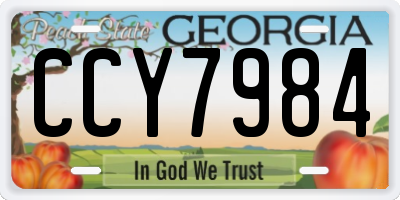 GA license plate CCY7984