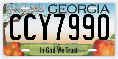 GA license plate CCY7990