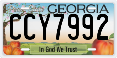 GA license plate CCY7992