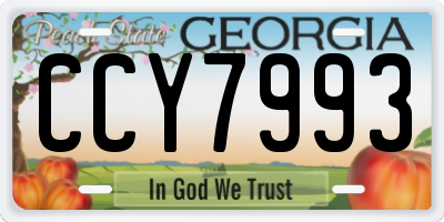 GA license plate CCY7993