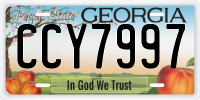 GA license plate CCY7997