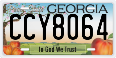 GA license plate CCY8064