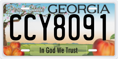 GA license plate CCY8091