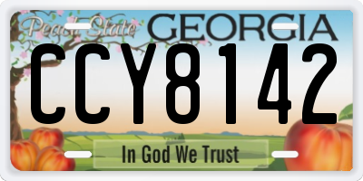 GA license plate CCY8142
