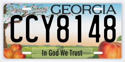 GA license plate CCY8148