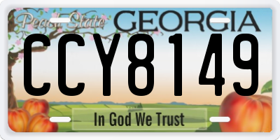 GA license plate CCY8149