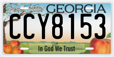 GA license plate CCY8153