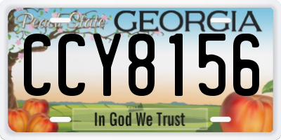 GA license plate CCY8156