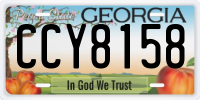 GA license plate CCY8158