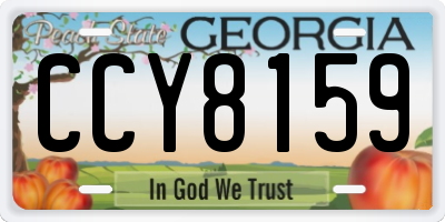 GA license plate CCY8159