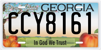 GA license plate CCY8161