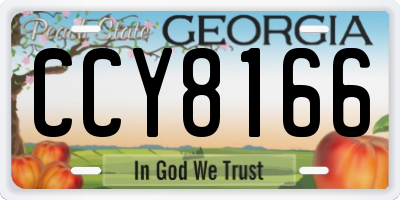 GA license plate CCY8166