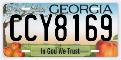 GA license plate CCY8169