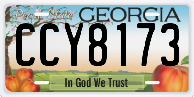 GA license plate CCY8173