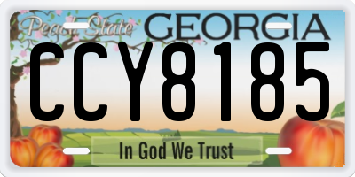 GA license plate CCY8185