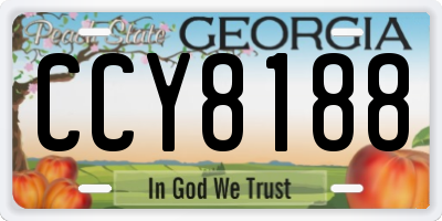 GA license plate CCY8188