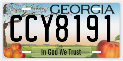 GA license plate CCY8191