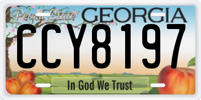 GA license plate CCY8197