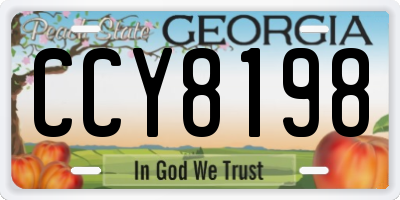 GA license plate CCY8198