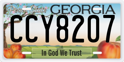 GA license plate CCY8207